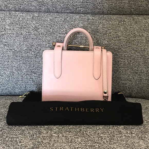 SOLD 💖Strathberry Dusky Pink Leather Nano Tote💖 - Picture 4 of 8